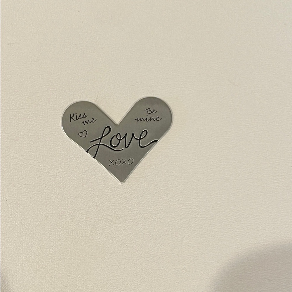 Origami Owl Silver Heart-Shaped Love Plate for Heart Locket